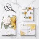 Search for sunflower birthday wrapping paper Watercolor