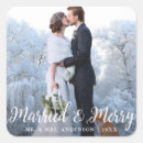 Search for merry wedding stickers Elegant script