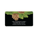 Search for pinecone return address labels Festive