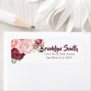 Search for flower bouquet return address labels Burgundy