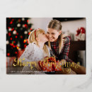 Search for golden christmas cards Merry and bright