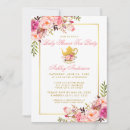 Search for pink and gold tea party invitations Flowers