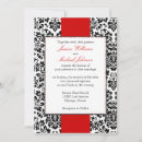 Search for black white red damask wedding invitations Flowers