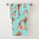 Search for light blue flowers bath towels Watercolor
