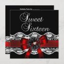 Search for red sweet 16 invitations Silver
