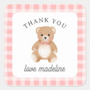 Search for party favour thank you stickers Teddy bear