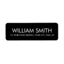 Search for stylish font return address labels Black and white design