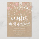 Search for snowflake 1st birthday invitations Winter