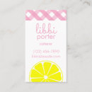 Search for lemonade business cards Pink