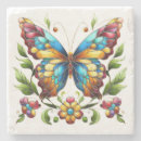 Search for stained glass coasters Butterfly