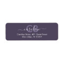 Search for purple monogram return address labels Classic