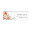 Search for peach floral return address labels Pink