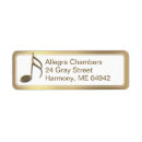 Search for music notes return address labels Gold