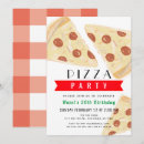 Search for adult pizza party invitations Red