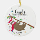Search for sloth christmas tree decorations Baby boy