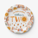 Search for 2nd birthday plates Rainbow