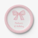 Search for ribbon plates Bow birthday party