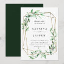 Search for gold geometric wedding invitations Leaves
