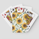 Search for sunflower painting playing cards Watercolor