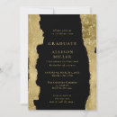 Search for gold foil graduation invitations Black