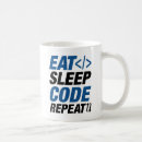 Search for eat sleep code mugs Coding