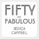 Search for 50th birthday party stickers Minimal typography simple