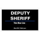 Search for deputy sheriff business cards Thin blue line