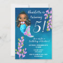 Search for african american mermaid birthday invitations Purple