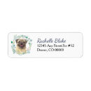Search for pug dog return address labels Pet