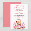 Search for pink teddy bear baby shower invitations Greenery