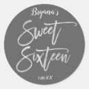 Search for silver sweet sixteen stickers Birthday