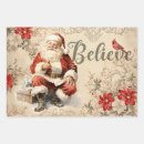 Search for claus wrapping paper Retro