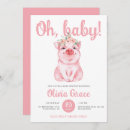 Search for pink pigs baby shower invitations Cute