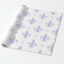 Search for fleur de lis wrapping paper Purple