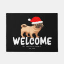Search for pug christmas doormats Cute