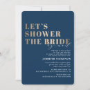 Search for navy and gold bridal shower invitations Typography