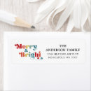 Search for retro typography return address labels Colourful