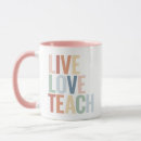 Search for live love teach mugs Typography