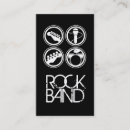 Search for rock band business cards Entertainment