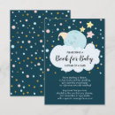 Search for love you to the moon baby shower invitations Stars