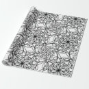 Search for mandala wrapping paper Black and white