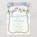 Search for clouds christening invitations Watercolor