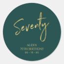 Search for 70th birthday thank you stickers Seventy