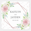Search for floral chic wedding stickers Stylish