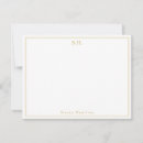Search for gold initials note cards Professional