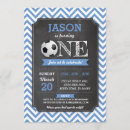 Search for soccer game birthday invitations Chalkboard