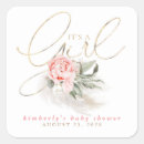 Search for baby girl shower stickers Pink flowers