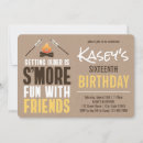 Search for bonfire birthday invitations S'mores birthday party