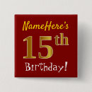 Search for 15th birthday badges 15 years old