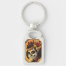 Search for dia de los muertos key rings Sugar skull